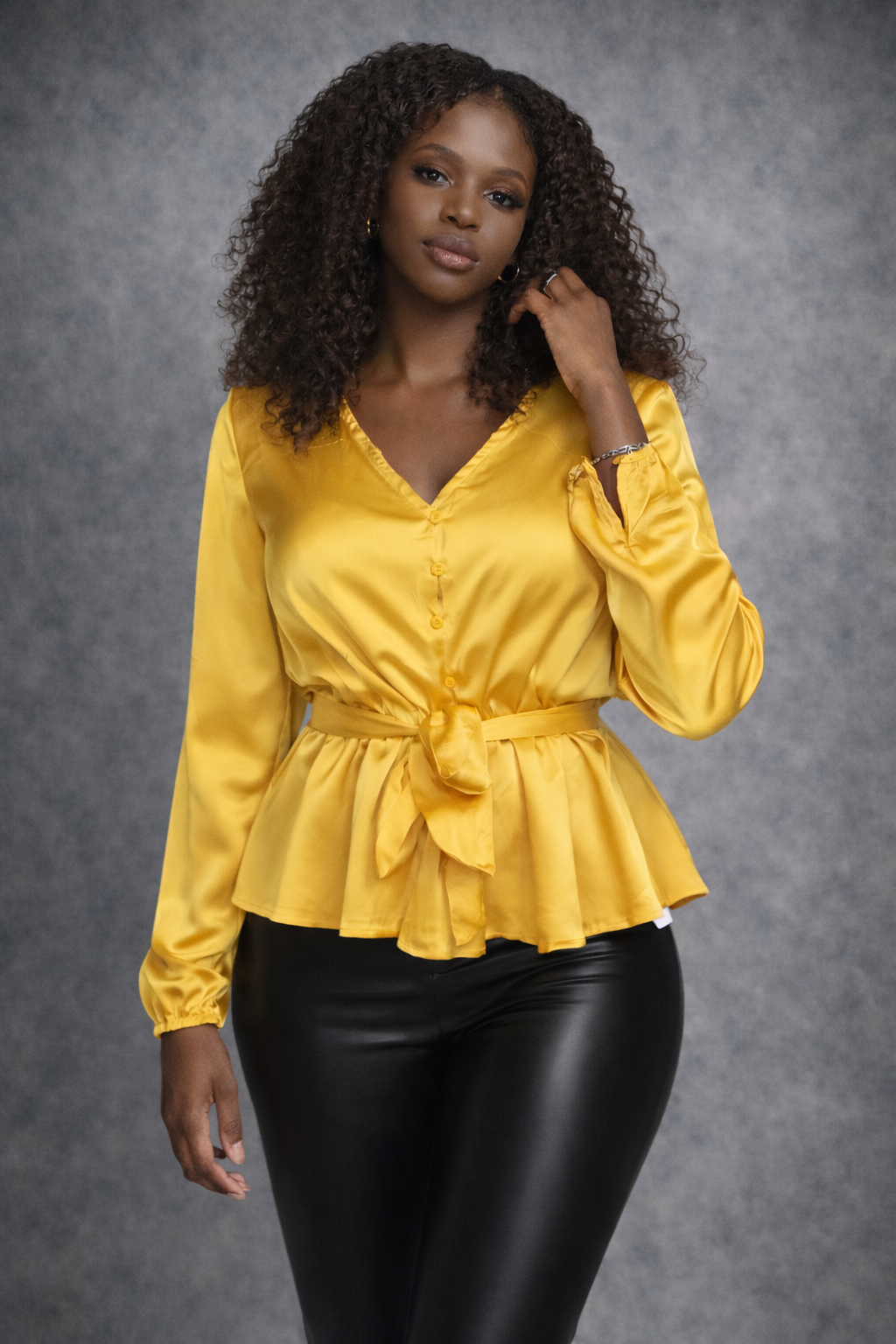 Top Aurélia Moorenita, top jaune statement collection Corporate